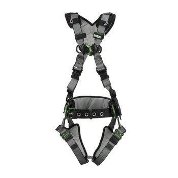 MSA V-FIT 10195157 Construction/Climbing Full Body Harness w/Quick-Connect Leg Straps - Shoulder & Leg Padding - Standard (M/L)