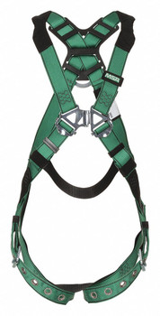 MSA V-FORM 10196642 Standard Full Body Harness w/Tongue Buckle Leg Straps - Standard (M/L)