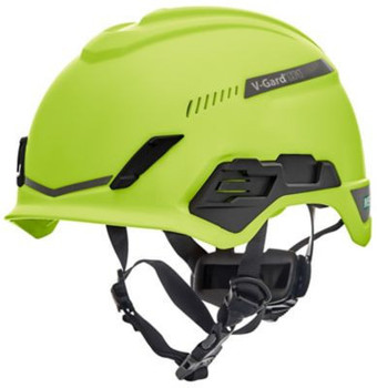 MSA V-Gard H1 Safety Helmet - Tri-Vent - Hi-Viz Yellow/Green - Fas-Trac III Suspension
