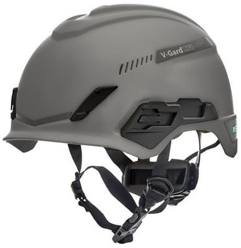 MSA V-Gard H1 Safety Helmet - Tri-Vent - Gray - Fas-Trac III Suspension - 10204346
