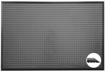 Ergomat Infinity Deluxe Black Anti-Fatigue Mat - 2'x10'