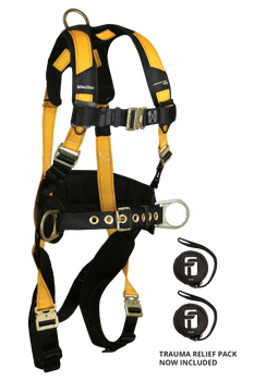 FallTech Journeyman Flex Steel 3D Construction Belted Harness - Medium - 7035QCM