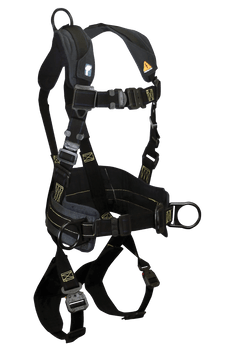 FallTech Arc Flash Nomex 3D Construction Belted Harness Overmolded Quick Connect Adjustments - Medium - 8073QCM