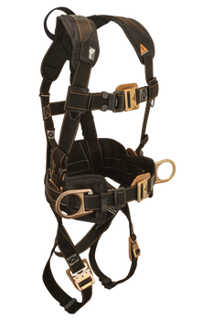 FallTech Arc Flash Construction Belted Looped Harness Quick Connect Adjustments - Medium - 8081M