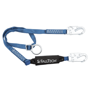 FallTech 6' ViewPack Tie-back Energy Absorbing Lanyard Single-leg with Steel Snap Hooks - 82562