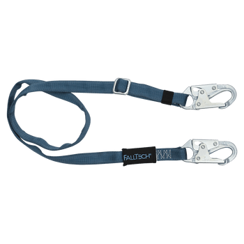 FallTech 4' to 6' Adjustable Length Restraint Lanyard with Steel Snap Hooks - 8209