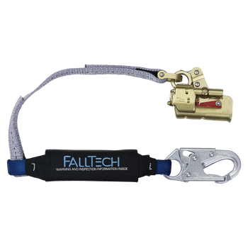 FallTech Trailing Rope Adjuster with Park Function and 3' ViewPack Energy Absorbing Lanyard - 8355