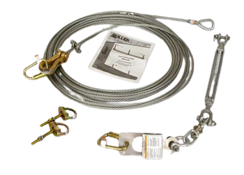 Miller SkyGrip Galvanized Wire Rope Lifeline Kit w/ D-Bolt Anchors [30FT-120FT]