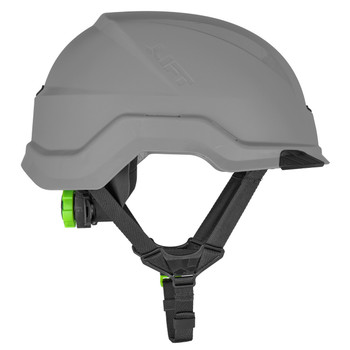 Lift Safety RADIX Type II Industrial Climbing Style Non-Vented Helmet - Gray - HRX-22YE2