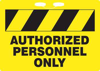 Rope Sign: Authorized Personnel Only 10" x 14" Plastic 1/Each - FBR105