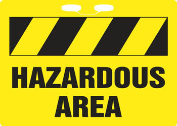 Rope Signs: Hazardous Area 10" x 14" Plastic 1/Each - FBR117