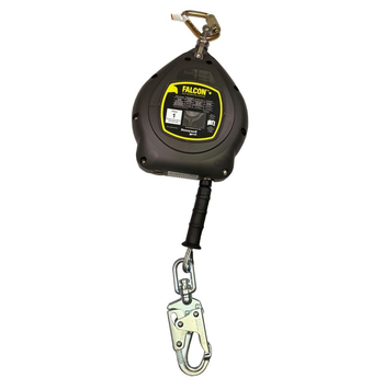 Miller Falcon+ 50 ft Class 1 Single-Leg SRL w/Load-Ind swivel snap, Zinc Plated Lifeline Connector - MFS-OGC1-02/50FT