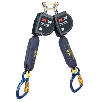 3M DBI-SALA 11 ft. Class 1  Nano-Lok XL Twin-Leg Self-Retracting Lifeline with Aluminum Carabiner - 3100610