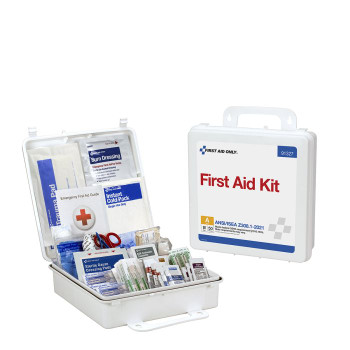 First Aid Only: 50 Person ANSI A Plastic First Aid Kit, ANSI 2021 Compliant - 91327