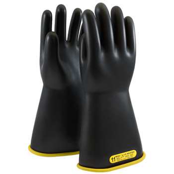 NOVAX Insulating Gloves Class 2 Rubber Glove w/Straight Cuff - 14" - Black - 1/PR - 152-2-14
