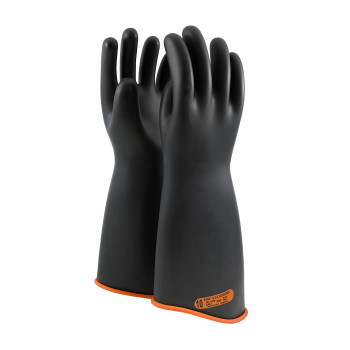 NOVAX Insulating Gloves Class 4 Rubber Glove w/Contour Cuff - 18" - Black - 1/PR - 158-4-18