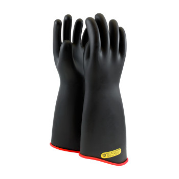 NOVAX Insulating Gloves Class 2 Rubber Glove w/Contour Cuff - 18" - Black - 1/PR - 162-2-18