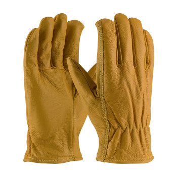 Kut Gard Top Grain Goatskin Leather Drivers Glove w/Kevlar Lining - Straight Thumb - Tan - 1/DZ - 09-K3700