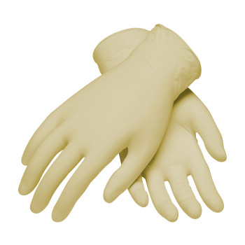 CleanTeam Single Use Class 100 Cleanroom Latex Glove w/Fully Textured Grip - 9.5" - Natural - 1/CS - 100-322400