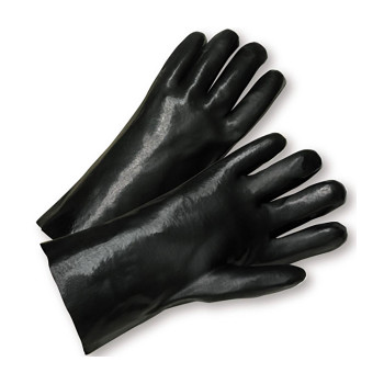 PIP PVC Dipped Glove w/Interlock Liner & Smooth Finish - 10" Length - Black - 1/DZ - 330-WC1017