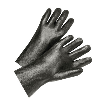PIP PVC Dipped Glove w/Interlock Liner & Semi-Rough Finish  - 10" Length - Black - 1/DZ - 330-WC1017R