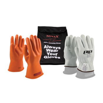 NOVAX Insulating Glove Kit Class 0 Electrical Safety - Orange - 1/EA - 147-SK-0