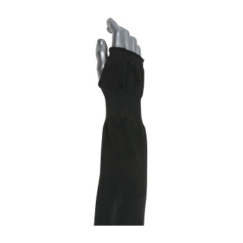 Kut Gard Single-Ply Pritex Blended Blousy Sleeve w/Antimicrobial Fibers & Thumb Hole - Narrow Width - Black - 144/EA - 330-PIP15-214BKSTO