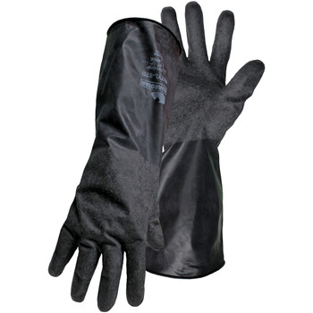 Assurance Guardian 14" Long 14 Mil Butyl Rubber Glove w/Rough-Grip - Black - 1/PR - 1UB0014R