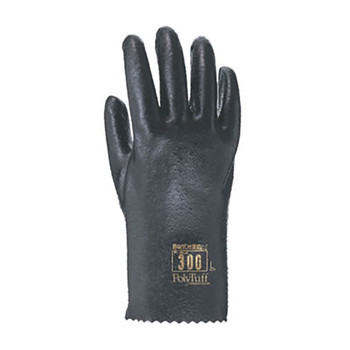 QRP PolyTuff ESD Polyurethane Electrostatic Dissipative (ESD) Solvent Glove w/Cotton Lining - 10.25" - Black - 1/PR - 300