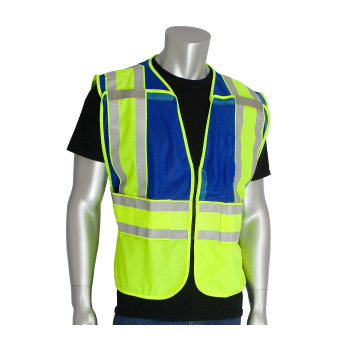 PIP Hi-Vis Apparel ANSI Type P Class 2 Public Safety Vest - Blue - 1/EA - 302-PSV-BLU-NL