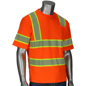 PIP Hi-Vis Apparel ANSI Type R Class 3 Two-Tone Short Sleeve T-Shirt - Orange - 1/EA - 313-1650