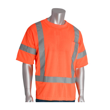 PIP Hi-Vis Apparel ANSI Type R Class 3 Short Sleeve T-Shirt - Orange - 1/EA - 313-CNTSE