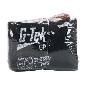 G-Tek Seamless Knit Nylon Blend Glove w/Polyurethane Coated Flat Grip on Palm & Fingers - Vend-Ready - Black - 6/PR - 33-B125V