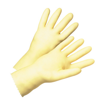 PIP Chemical Resistant Unsupported Latex  Unlined w/Raised Diamond Grip - 14 Mil - Yellow - 1/DZ - 3343