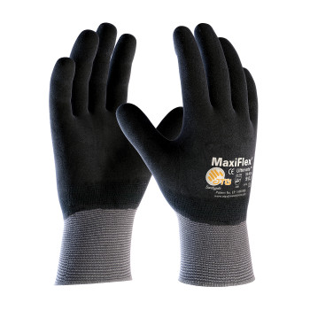 MaxiFlex Ultimate Seamless Knit Nylon / Elastane Glove w/Nitrile Coated MicroFoam Grip on Full H& -Touchscreen Compatible - Gray - 1/DZ - 34-876