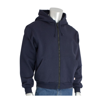 PIP FR Clothing AR/FR Fleece Zip Hoodie. - Navy - 1/EA - 385-FRZH