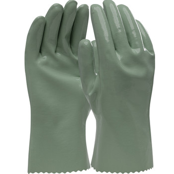 QRP PolyTuff Polyurethane Solvent Glove w/Cotton Lining - 10.25" - Green - 1/PR - 400