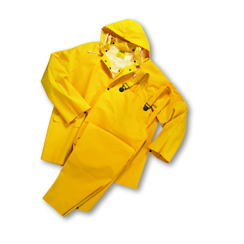 Boss Rainwear Three-Piece Rainsuit - 0.35mm - Yellow - 1/EA - 4035