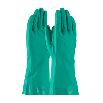 Assurance Unsupported Nitrile  Flock Lined w/Raised Diamond Grip - 15 Mil - Green - 1/DZ - 50-N160G