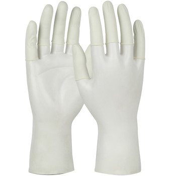 QRP Qualatex CE Fingercots Miracle Grip Vacuum Sealed Powder-Free Finger Cots - White - 1/CS - 6C