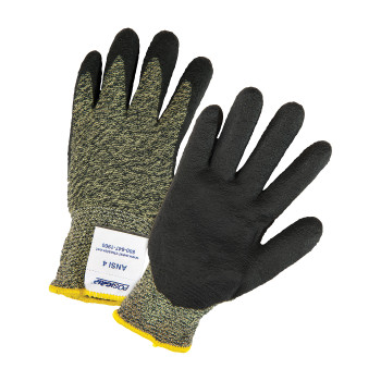 G-Tek PosiGrip Seamless Knit Aramid Blended Antimicrobial Glove w/Nitrile Coated Foam Grip on Palm & Fingers - Green - 1/DZ - 710SANF