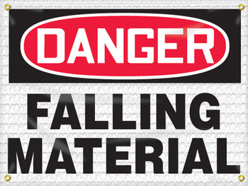 OSHA Danger High Wind Safety Sign: Falling Material 18" x 24" 1/Each - FMB108