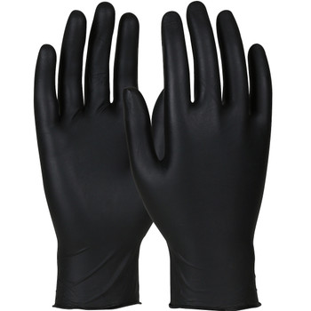 QRP Qualatrile CE Gloves Black NF Nitrile Glove - Bagged - - 1/CS - 84-5