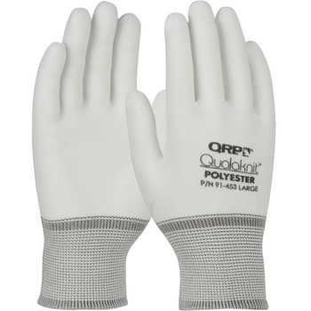 QRP Qualaknit Seamless Knit Stretch Polyester Clean Environment Glove - White - 1/CS - 91-4