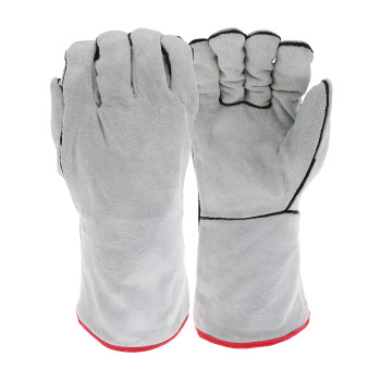 Ironcat Economy Grade Split Cowhide Leather Welder's Glove w/Cotton Lining - Gray - 1/DZ - 330-WC930