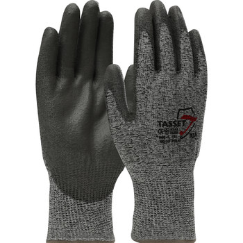PIP Seamless Knit PolyKor Blended Glove w/Polyurethane Coated Flat Grip on Palm & Fingers - Salt Pepper - 1/DZ - 960