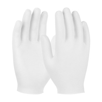 CleanTeam Medium Weight Cotton Lisle Inspection Glove w/Unhemmed Cuff - Ladies' - White - 1/DZ - 330-PIP97-521