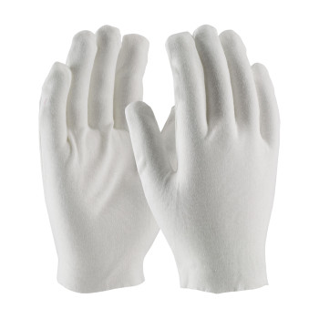 CleanTeam Heavy Weight Cotton Lisle Inspection Glove w/Unhemmed Cuff - Men's - White - 1/DZ - 330-PIP97-540