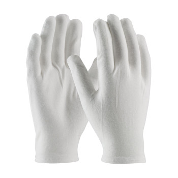 CleanTeam Heavy Weight Cotton Lisle Inspection Glove w/Rolled Hem Cuff - Men's - White - 1/DZ - 330-PIP97-540R