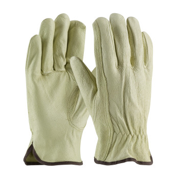 PIP Regular Grade Top Grain Pigskin Leather Drivers Glove - Keystone Thumb - Natural - 1/DZ - 994K